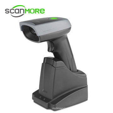 2D symbol cordless handheld scanner wireless imager barcode reader with base